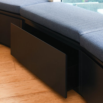 Curved Seating with Drawers