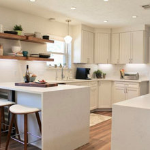 utility room wood shelving; same for fireplace box in