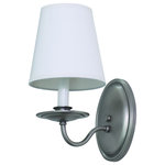 House of Troy - Lake Shore One Light Wall Sconce in Satin Pewter - Stylish and bold. Make an illuminating statement with this fixture. An ideal lighting fixture for your home.&nbsp