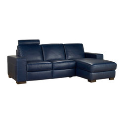 Natuzzi Editions Leather Reclining Sectional Sofa A397 - Sectional Sofas