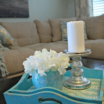 Coastal Living Room Makeover on a Budget