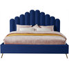 Lily Velvet Bed, Navy, King