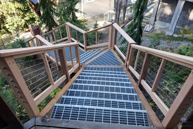 Inspiration for a contemporary staircase remodel in Seattle