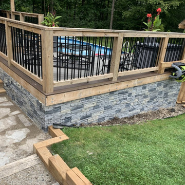 Northern Slate Stacked Stone DIY Deck Skirting