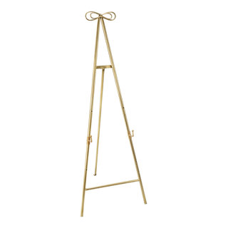 69 inch Traditional Iron Black Scrolled Easel