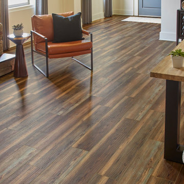 Boho, Eclectic Home Office - Summit Stockbridge Cayenne, Waterproof Flooring