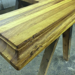 Distressed Iroko Countertop - Kitchen Countertops