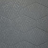 geometric Hexagon heavy textured dark gray Wallpaper, 8.5'' X 11'' Sample