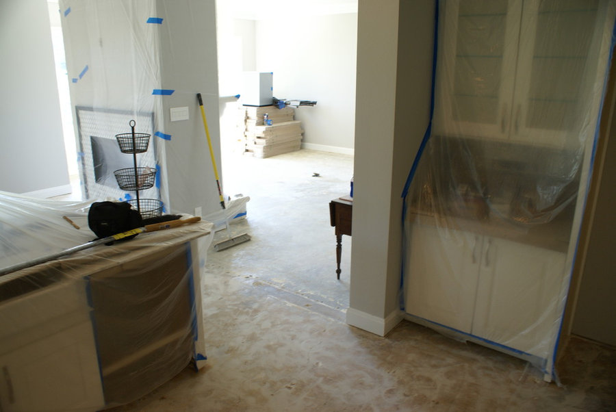 Westlake dark wood floors