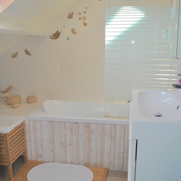 Salle d'eau transformée en salle de bain