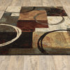 Harrison Abstract Brown and Black Rug, 7'8"x10'10"
