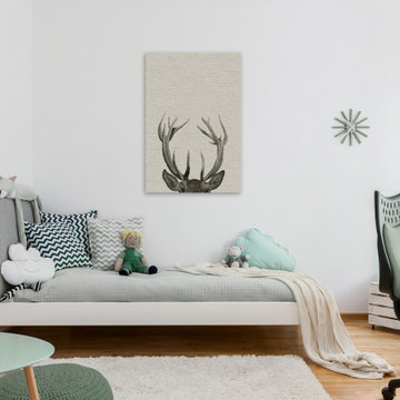 "The Antler" Painting Print on Wrapped Canvas