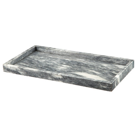 Myrtus Marble Amenity Tray, Cloud Gray