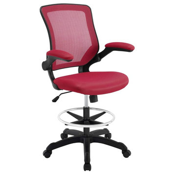 Veer Mesh Drafting Chair, Red