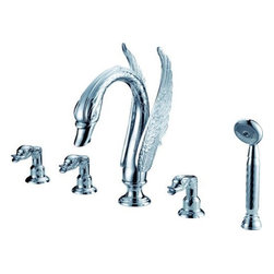 Juno Elegant Swan Bathroom Faucets S-1007 - Bathtub Faucets