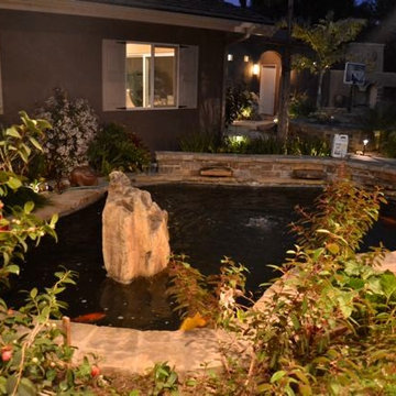 Mediterranean Villa Koi Pond