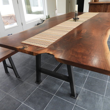 Live Edge Walnut Table & Bench