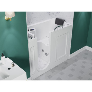 Left Drain Fully Loaded Walk-in Bathtub With Air and Water Jets, 2753 V2 Left Drain