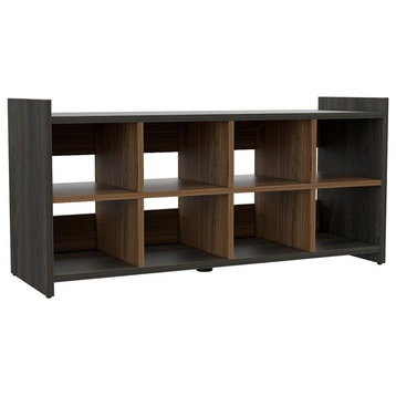 TUHOME Entryway Storage Unit Engineered Wood Entryway Benches in  Brown