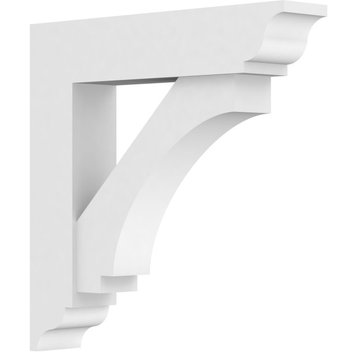 Standard Imperial Architectural Grade PVC Bracket, Traditional End, 3"wx16"dx16"h