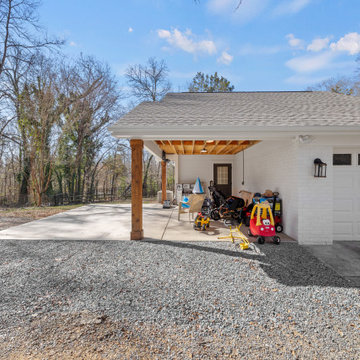 Front-Facing View of Carport and Garae