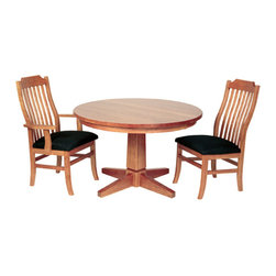 Natural Vermont Single Pedestal Table - Dining Tables