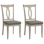Bentley Designs - Bordeaux Chalked Oak Slatted Chairs, Set of 2 - Bordeaux Slatted Chair Pair vaunts a certain elegance and refinement that brings a sense of subtle sophistication to any home. The range features a wide choice of cabinets featuring gently bowed fronts, soft curved frames and delicate turned legs. The range boasts Blum soft-closing drawers for that extra refinement and pull out shelves for a superior customer experience