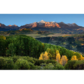 Fine Art Photograph, Wilson Peak Yellow Aspen Hills, Fine Art Paper Giclee
