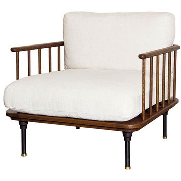 Nuevo Furniture Distrikt Single Seat Sofa in Smoked/White