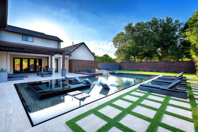 Pool - contemporary pool idea in Houston