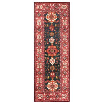 My Magic Carpet Ramage Indigo Rug, 2.5'x7'