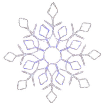 23" Lighted Snowflake with Controller Window Silhouette Christmas Decoration