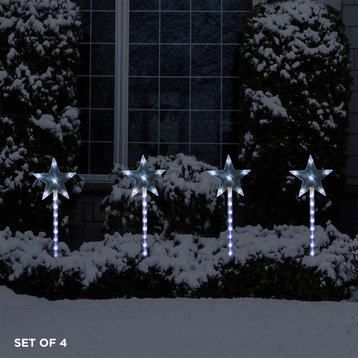 Holiday Décor Shooting Star Garden Stake with LED Lights, 4-Pack