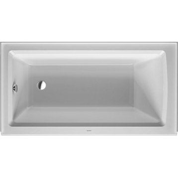 Duravit 700354-L-19TALL Architec 60" Alcove Acrylic Soaking Tub - White