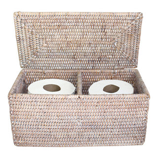 La Jolla Rectangular Rattan Storage and Toilet Roll Box