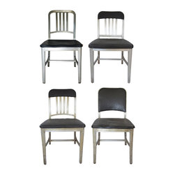 Emeco Aluminum Navy chairs, Assorted - Set of 4 - Dining Chairs