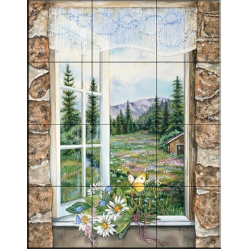 Tile Mural, A Room With A View by Jane Maday