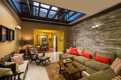 Living room - contemporary living room idea in Bengaluru
