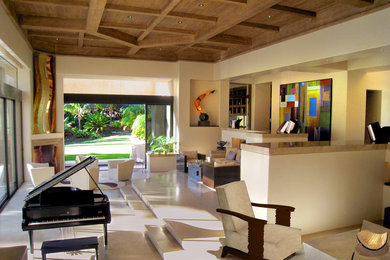 Trendy living room photo in Los Angeles