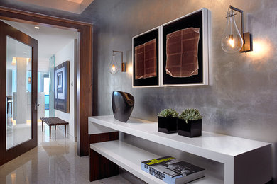 Example of a trendy entryway design in Miami