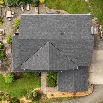 Rustic Farmhouse Roof Replacement in Issaquah, WA with Onyx Black Shingle