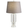 Glass, 26" Clear Table Lamp, Smoke