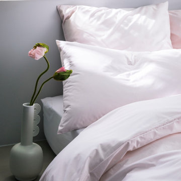 Parure de lit percale rose