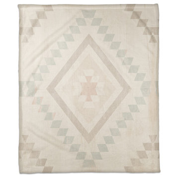 Pastel Tribal Pattern 50x60 Coral Fleece Blanket