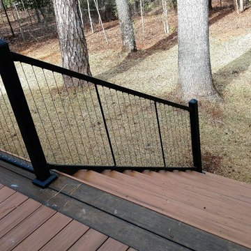 Decks with Trex Transcends and Fortress Cable Railing