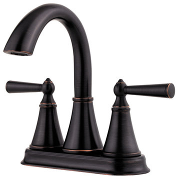 Saxton 2-Handle 4" Centerset Bathroom Faucet, Tuscan Bronze