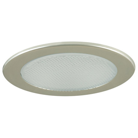 4" Low Voltage Shower Trim Walbalite Glass, Satin Chrome