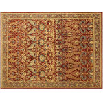 Bareens Designer Rugs - Turkish Knotted Istanbul Loyce Red/Red Wool Rug - 9'0'' x 11'9'' - Designed with a mesmerizing intricate traditional motif this glorious hand knotted rug is a masterpiece that will fill any space with sophistication and grace. An exhilarating color pallet with an elaborate design, this masterpiece features luxurious hand spun wool with all vegetable dyes to add comfort and style to your decor. The design, color and beautiful chromatic composition with a sheen in traditional and transitional designs, exude beauty, elegance and quality make this rug a masterpiece of its own.