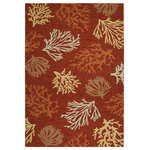 Couristan Inc - Couristan Outdoor Escape Sea Reef Indoor/Outdoor Area Rug, Terra Cotta, 8'x11' - Paying homage to nature's purest pleasures, the Outdoor Escape Collection is Couristan's newest addition to the weather-resistant area rug category. Offering picturesque renditions of various outdoor scenes, these durable performance area rugs have a novelty appeal that is perfect for complementing themed decor. Featuring a unique hand-hooked construction, each design in the collection showcases a textured loop pile that adds dimension to the motifs. With patterns like beach landscapes, lighthouses, and sea shells, these outdoor/indoor area rugs create a soothing atmosphere reminiscent of treasured vacation spots and outdoor hobbies. Welcoming the delights of bare feet, they are surprisingly sturdy and are designed to withstand the rigors of outdoor elements. Made with 100% fiber-enhanced Courtron polypropylene these whimsical floor fashions are mold and mildew resistant and can be used in a multitude of spaces, like covered outdoor patios, sunrooms, and kitchens. Easy to clean, these multi-purpose area rugs are an ideal selection for households where fun is the essential ingredient.