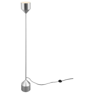 Modway Kara 1-Light Modern Metal Standing Floor Lamp in Silver